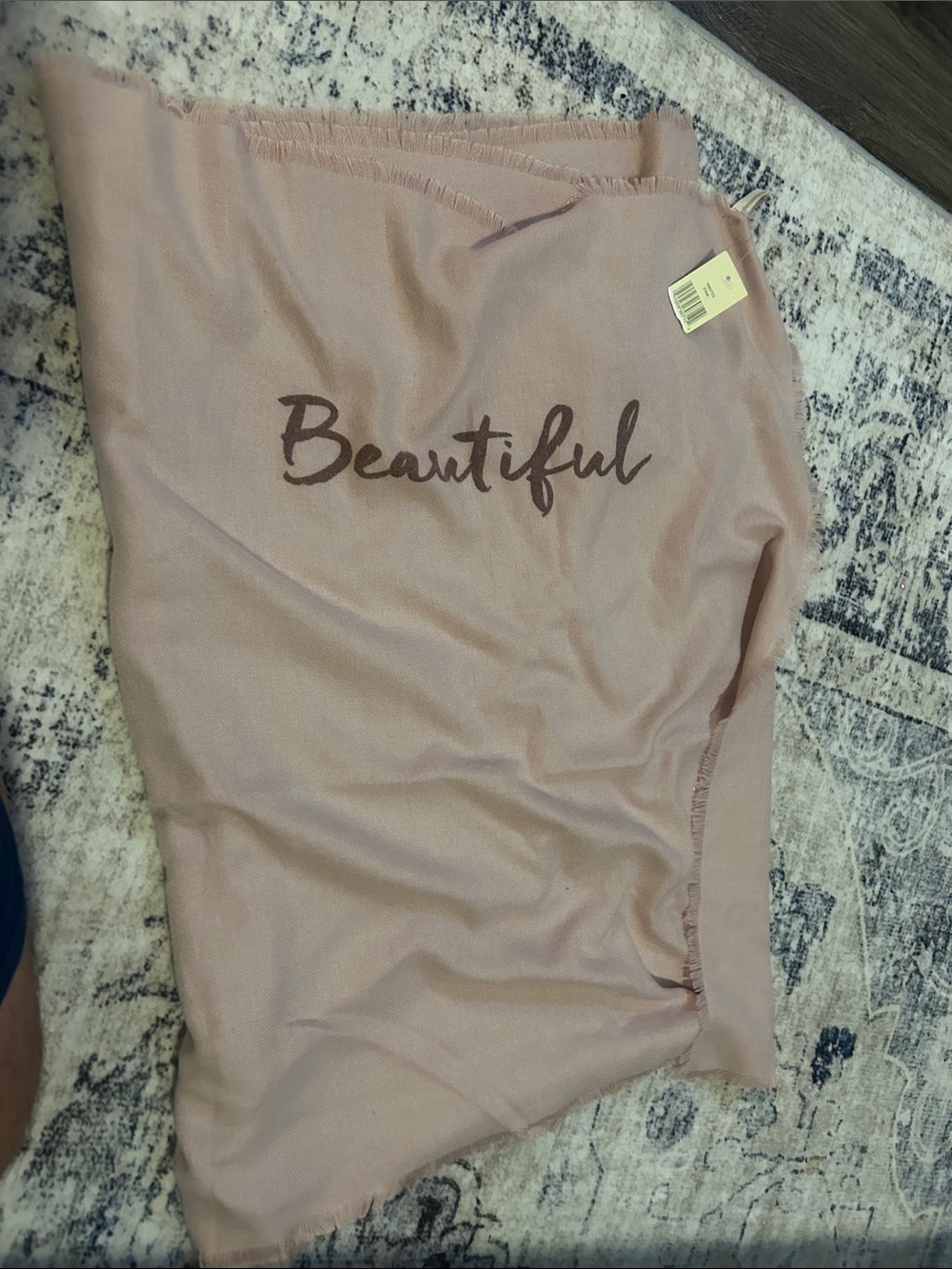 Collection XIIX Strapless Chemise in Dusty Rose with 'Beautiful' Script